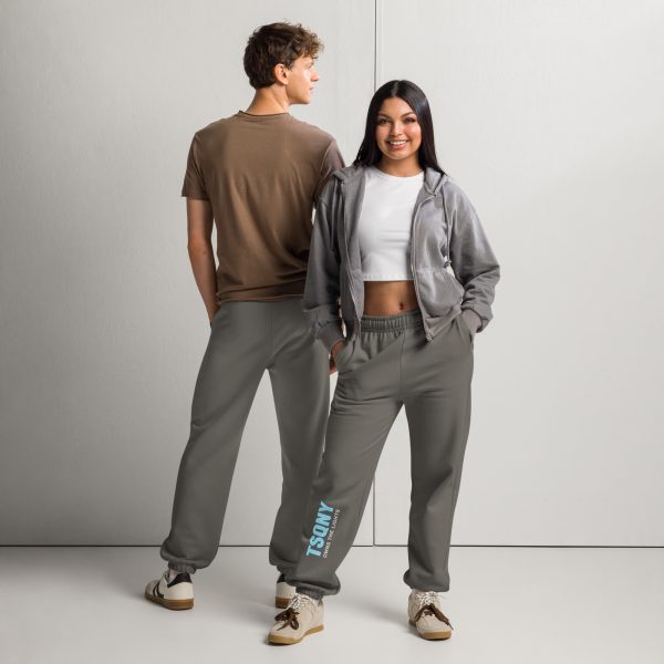 unisex heavyweight sweatpants asphalt front and back 68bb55f142824
