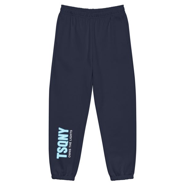 unisex heavyweight sweatpants navy front 68bb55f1442a9