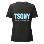 womens relaxed v neck t shirt dark grey heather back 68bb4c03536e5