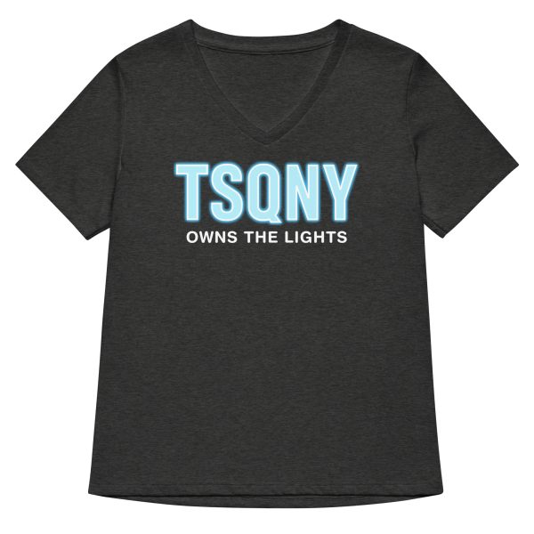 womens relaxed v neck t shirt dark grey heather front 68bb3d63e22ab