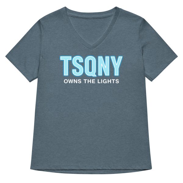 womens relaxed v neck t shirt heather slate front 68bb3d63e26ab