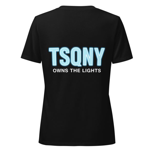 womens relaxed v neck t shirt solid black blend back 68bb4c0350d06