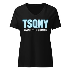 womens relaxed v neck t shirt solid black blend front 68bb4c03505c7