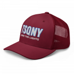 retro trucker hat cranberry left front 68e079de98c1f.png