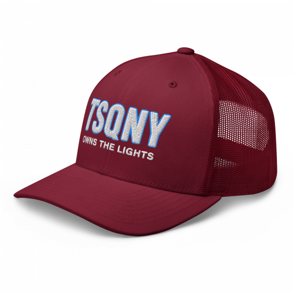 retro trucker hat cranberry left front 68e079de98c1f.png