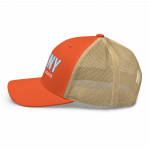 retro trucker hat rustic orange khaki left 68e079de97b00.png
