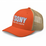 retro trucker hat rustic orange khaki left front 68e079de98aaf.png